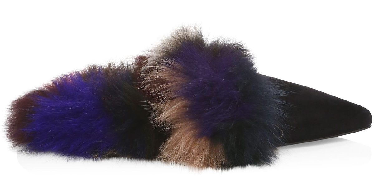 rebecca minkoff fur mules