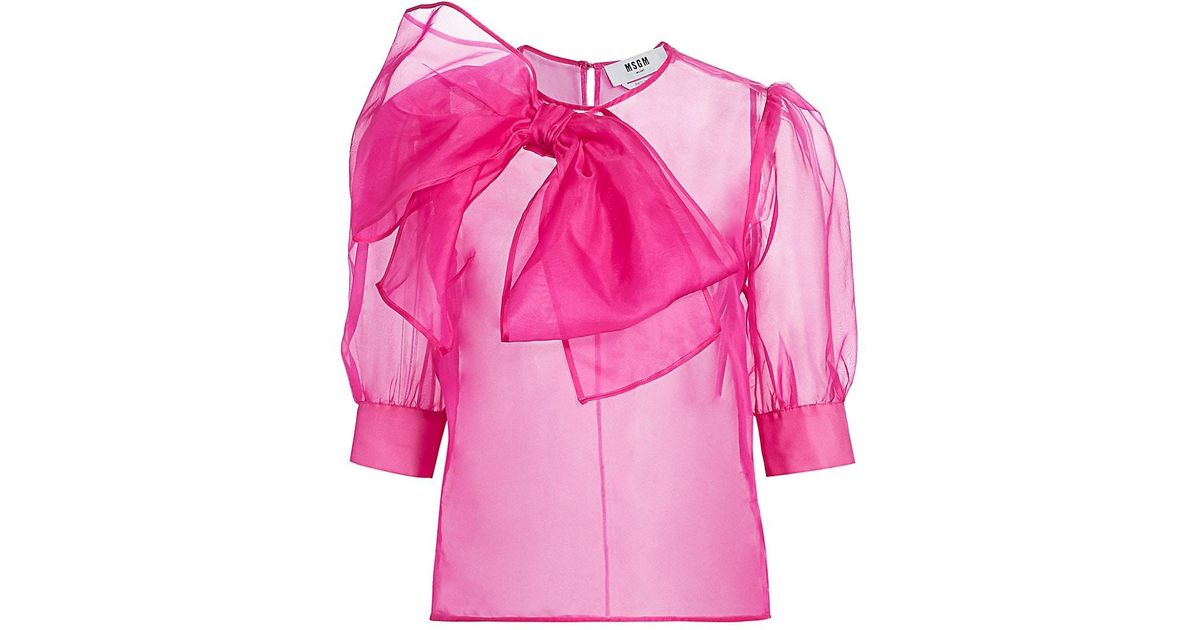 organza bow top