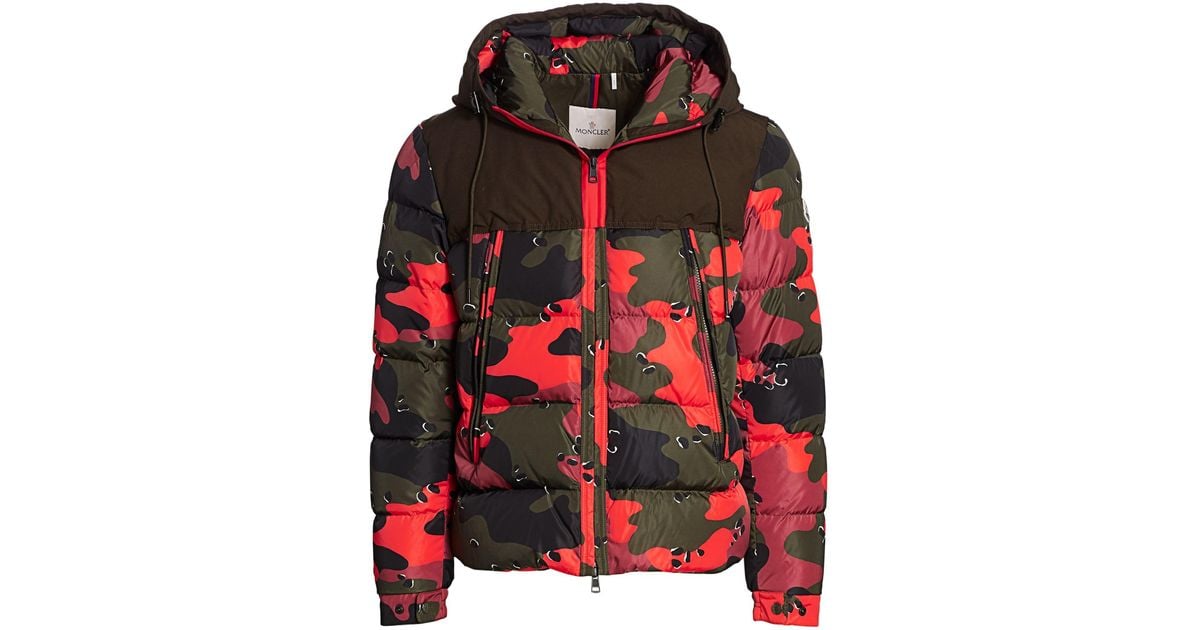 Moncler Eymeric Camouflage Down Puffer Jacket in Red Camo (Red) for Men -  Lyst