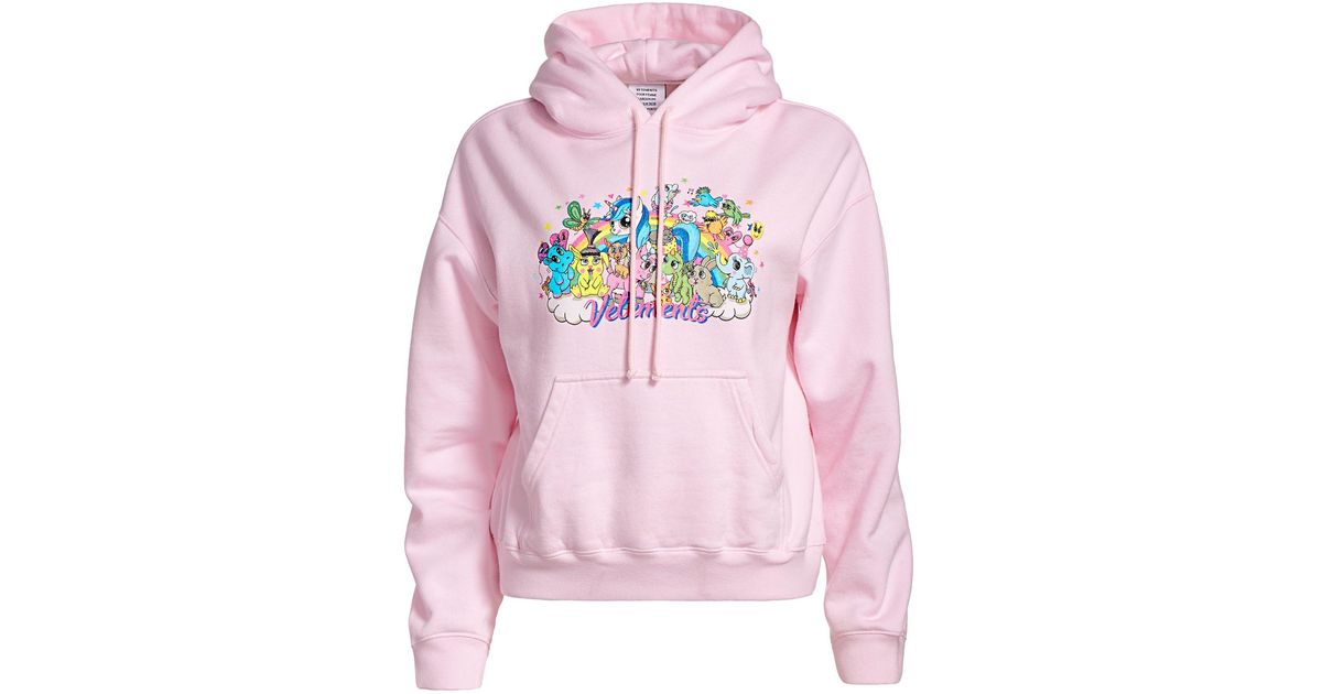 vetements hoodie pink