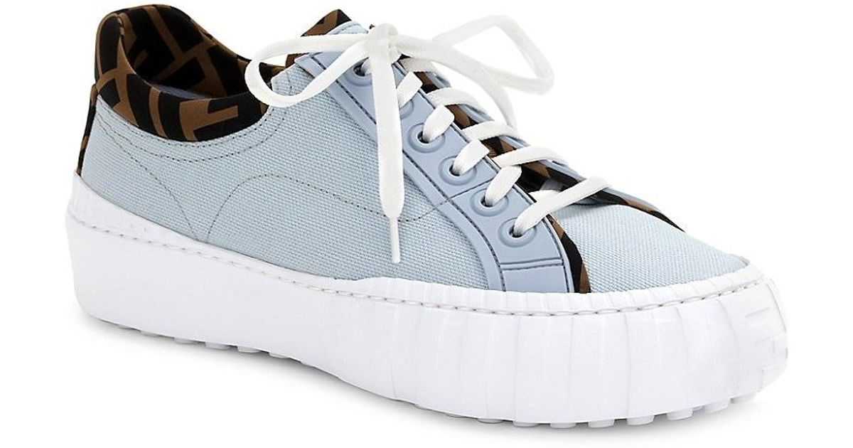 fendi force canvas sneaker