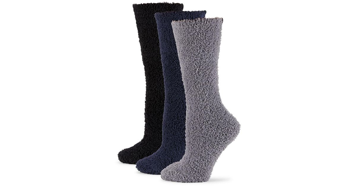 Barefoot Dreams Cozychic Ultra Lite 3-piece Textured Knit Sock Set in ...