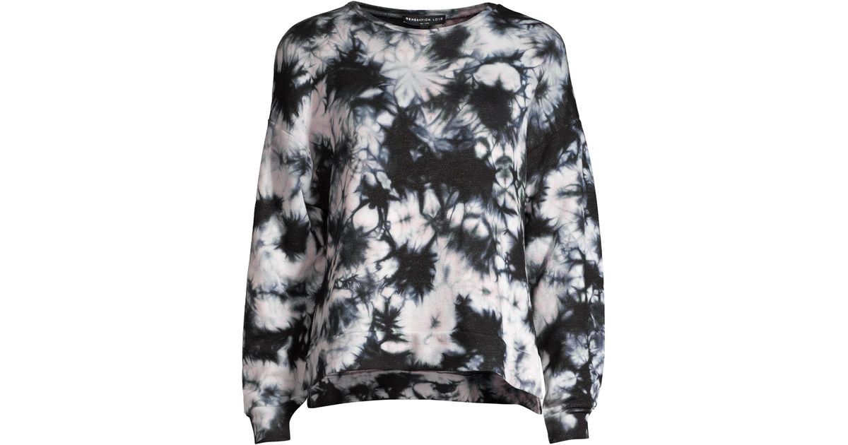 black and white tie dye sweater