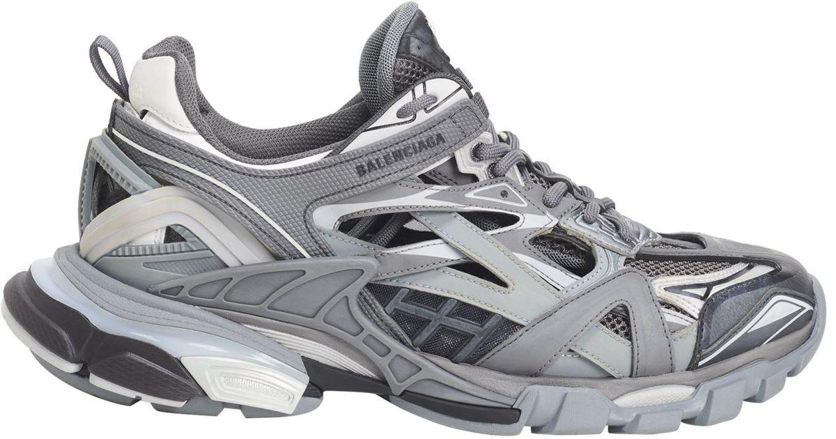 Balenciaga Rubber Track Trainers in Grey Black (Gray) for Men - Lyst