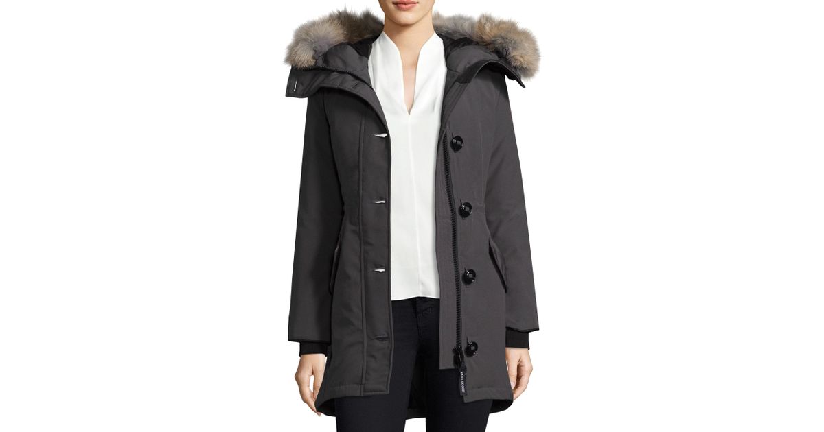 canada goose rossclair fur-trimmed down coat canada goose rossclair fur-trimmed down coat