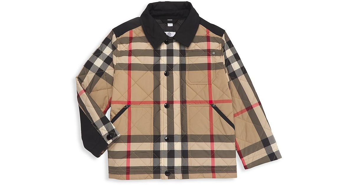 Burberry Little Kid's & Kid's Renfred Vintage-check Quilted Jacket in ...