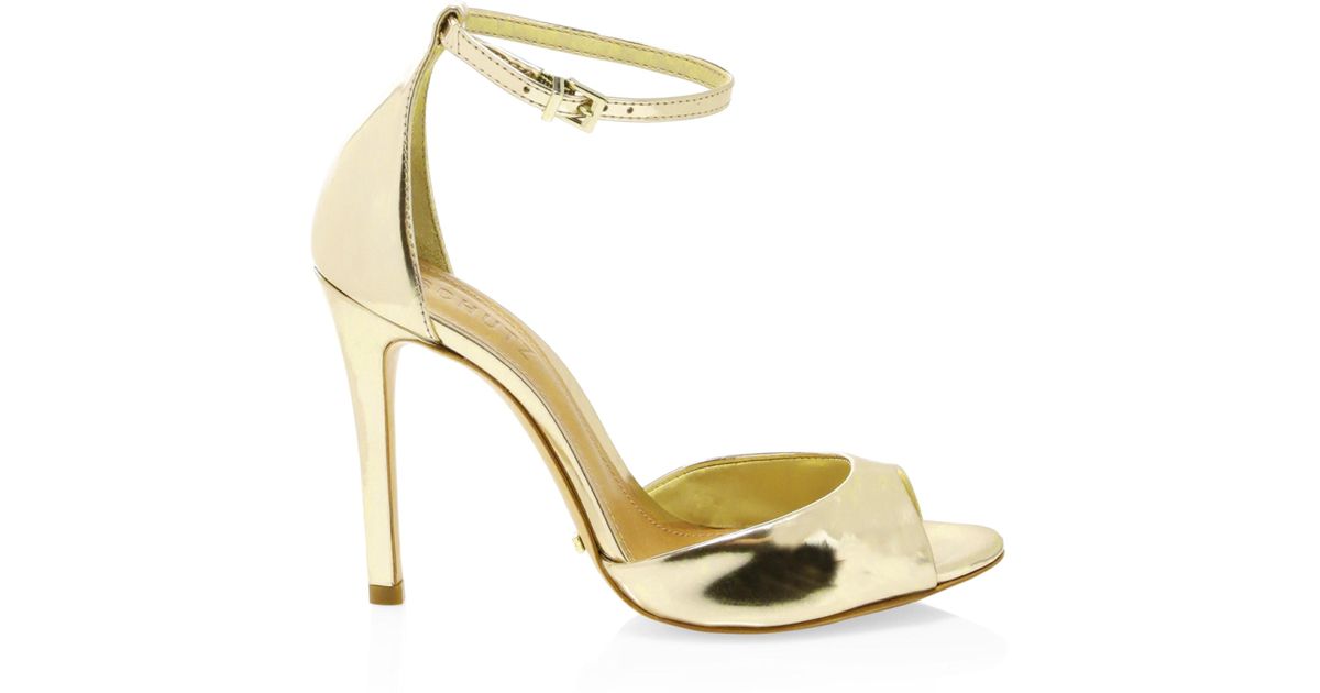gold schutz heels
