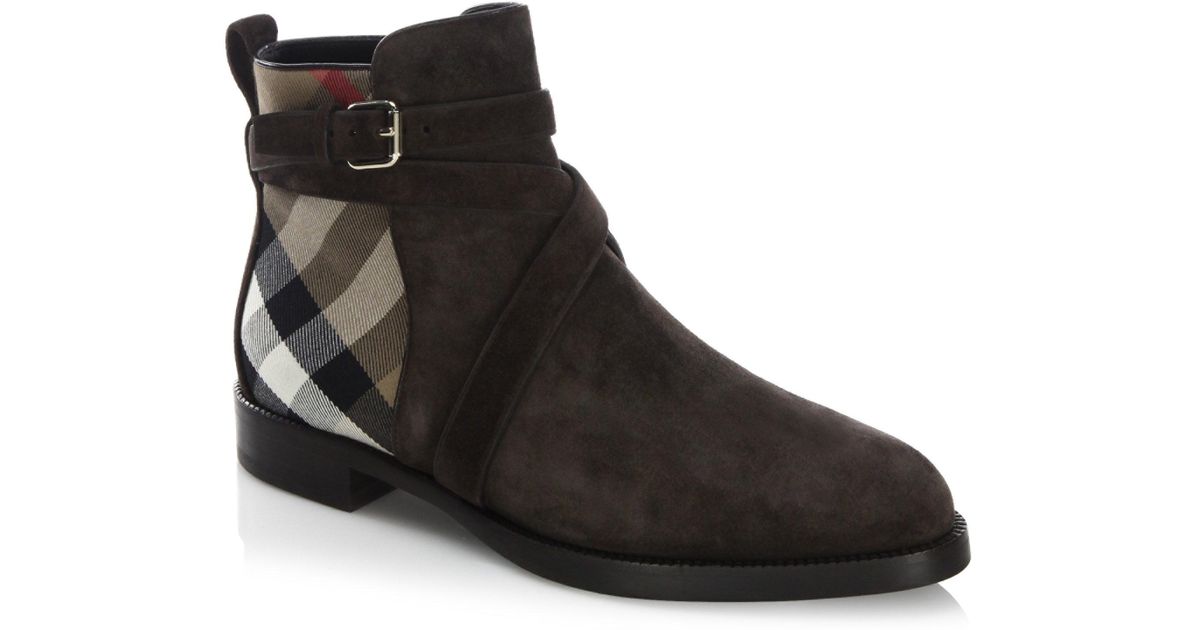 burberry vaughan check boots