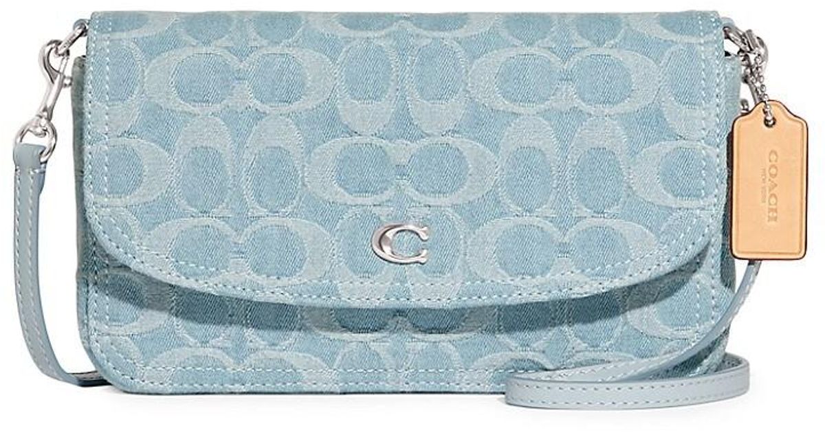 COACH Hayden Washed Denim Crossbody Bag in Blue Lyst