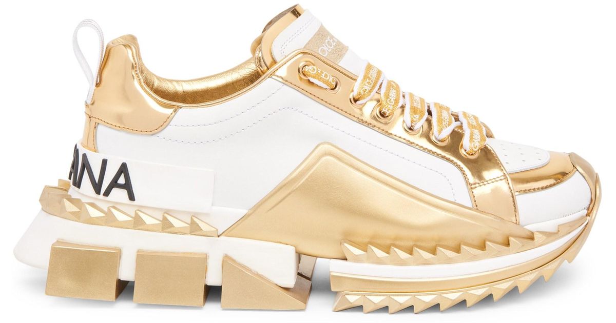 dolce and gabbana metallic sneakers