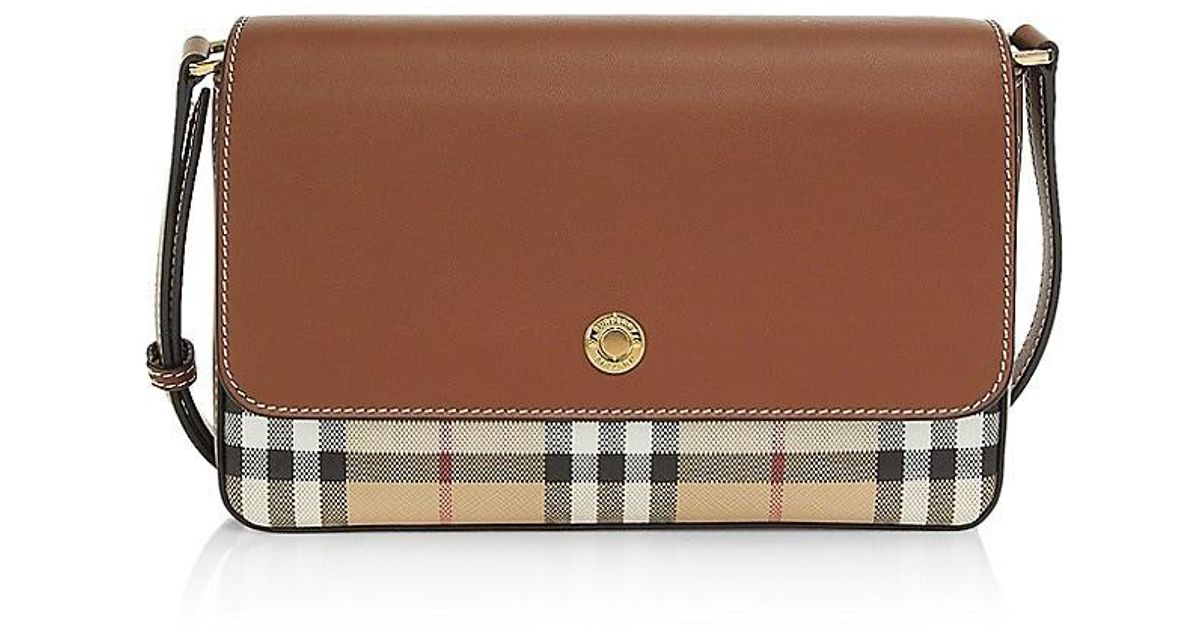 Burberry New Hampshire Vintage Check & Leather Penny Bag in White Lyst