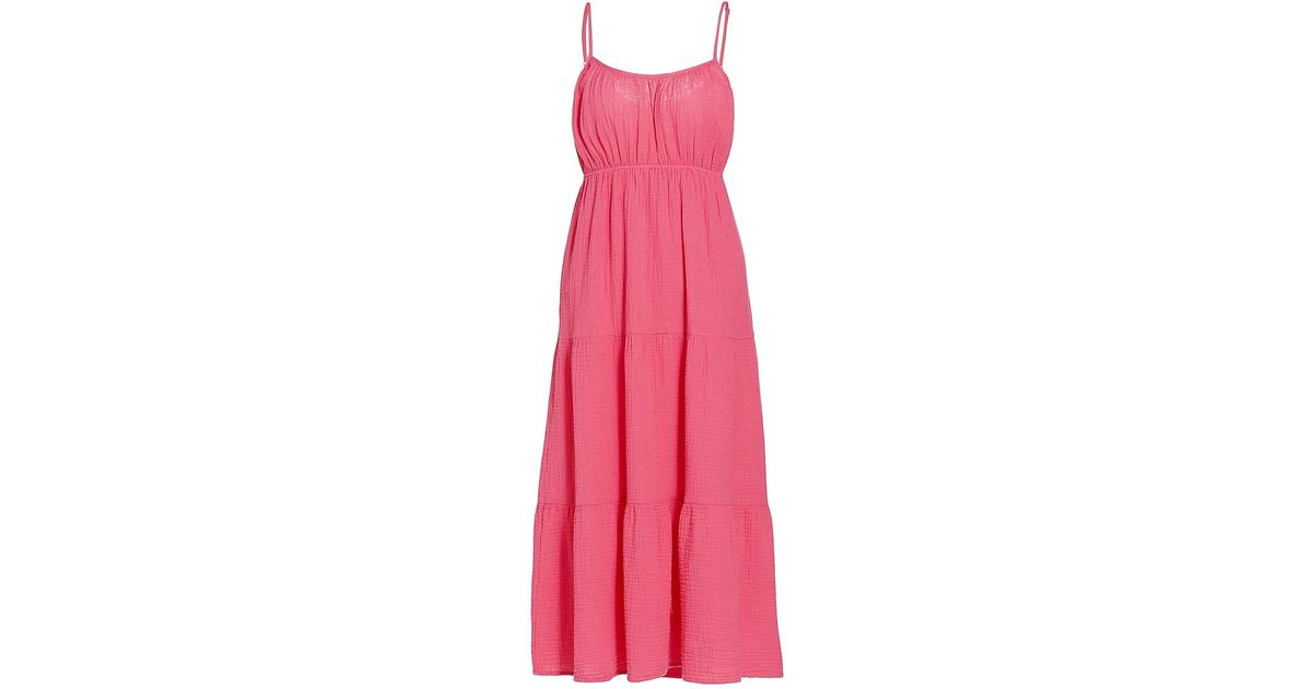 Rails Blakely Cotton Gauze Mididress in Pink Lyst