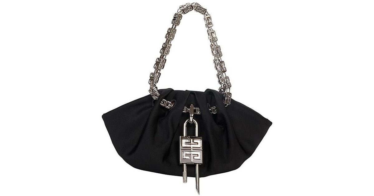 Givenchy Mini Kenny Satin Top Handle Bag in Black | Lyst