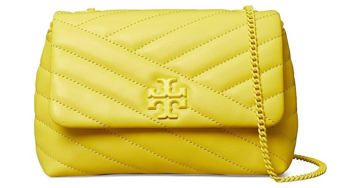 Tory Burch Kira Chevron Leather Shoulder Bag in Yellow Lyst