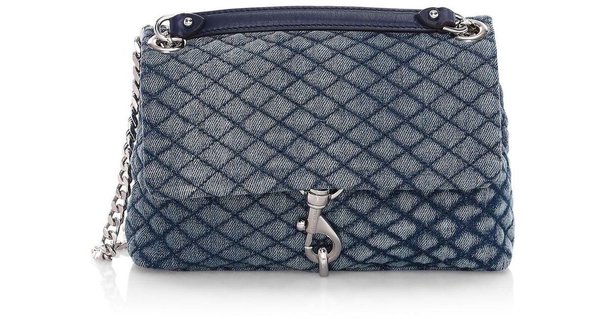 edie flap shoulder bag denim