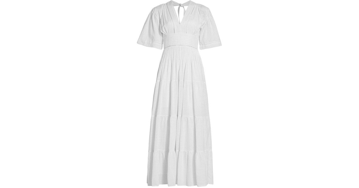 Magali Pascali Naru Cotton Voile Maxi Dress in White | Lyst