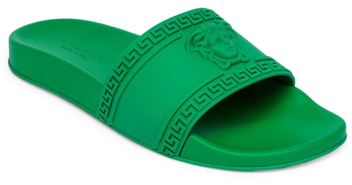green versace slides