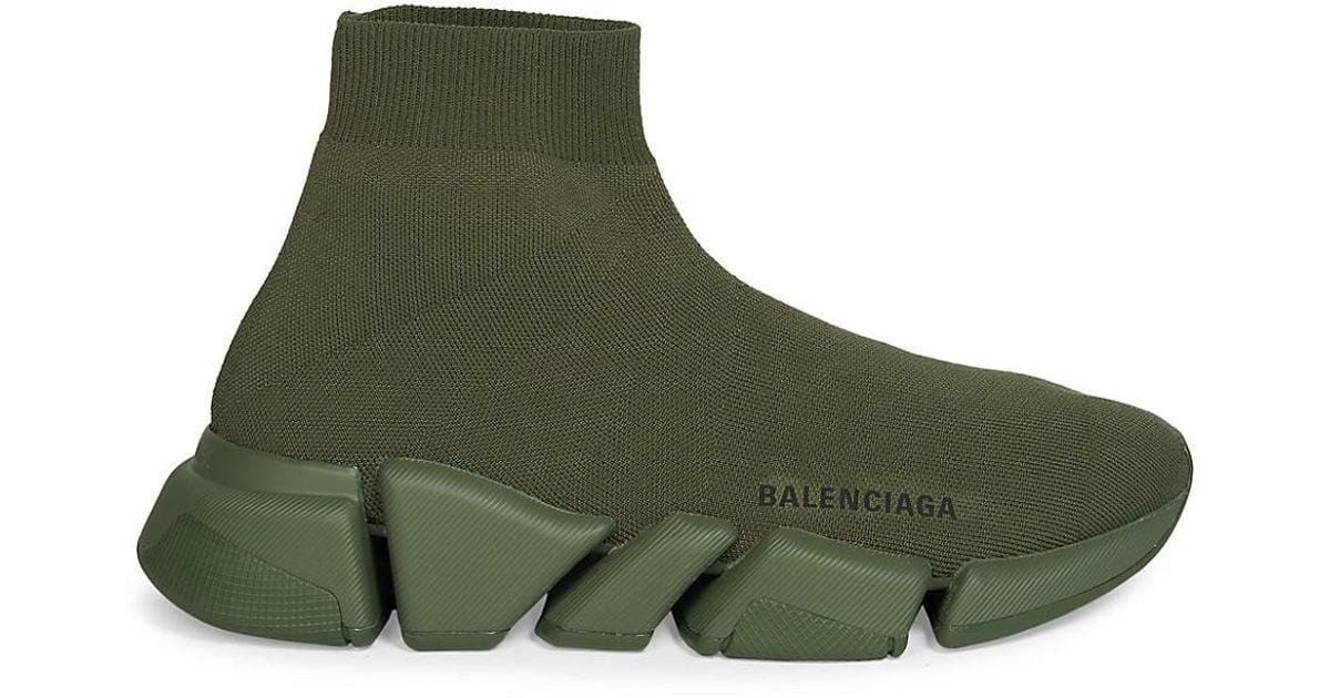 balenciaga sock shoes womens green