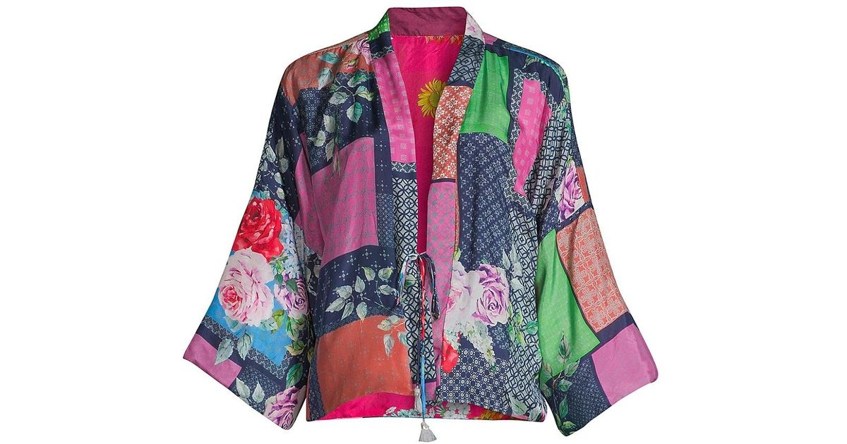 Johnny Was Rose Makenna Patchwork Floral Reversible Jacket | Lyst