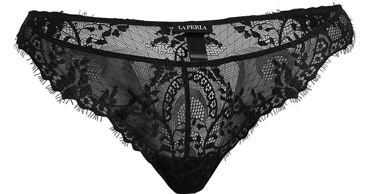 La Perla Lace Brazilian Panties in Black Lyst