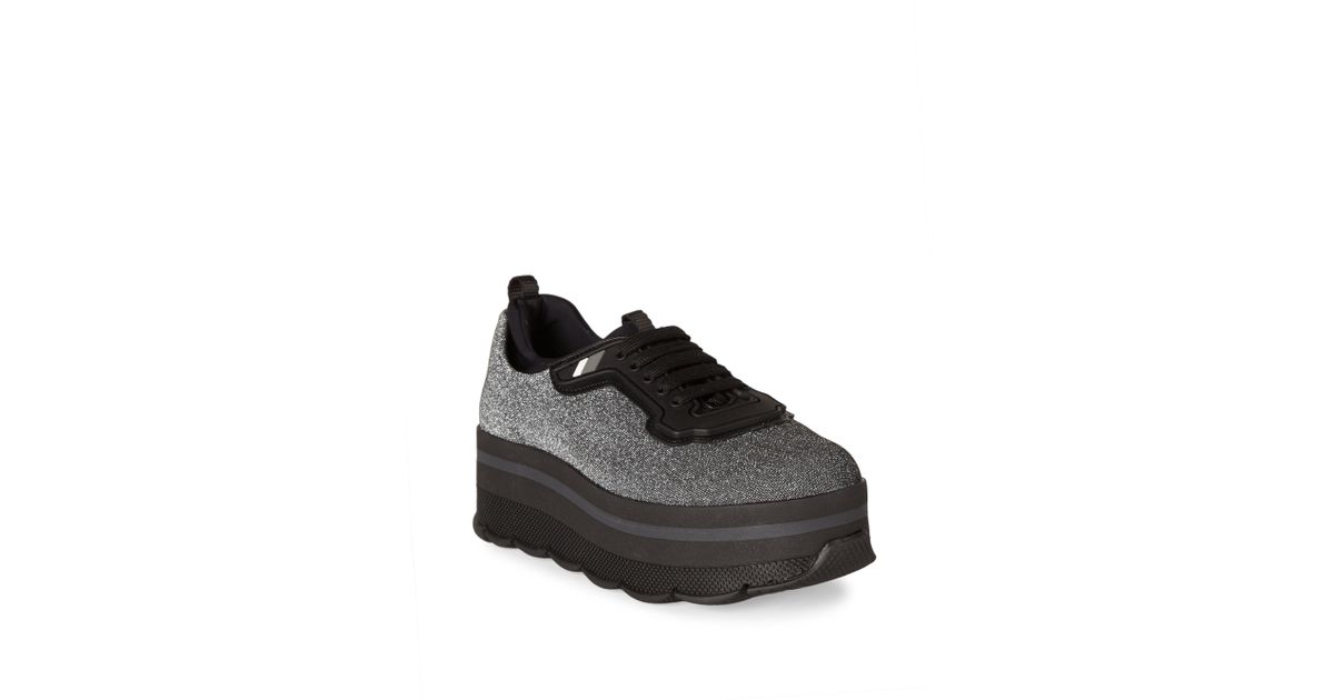 sparkle platform sneakers