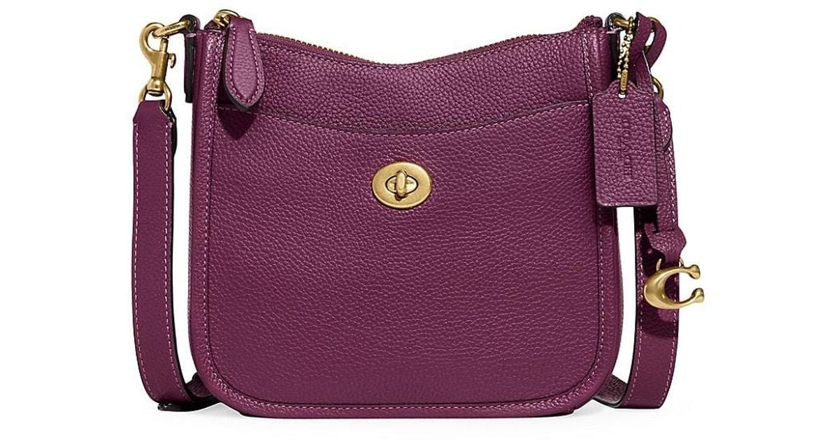 Coach Chaise Leather Crossbody Bag In Purple Lyst