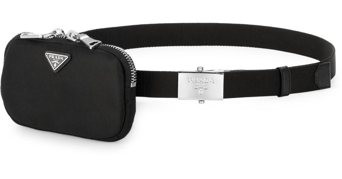Prada Synthetic Medium Nylon Cargo Belt Bag in Black - Lyst
