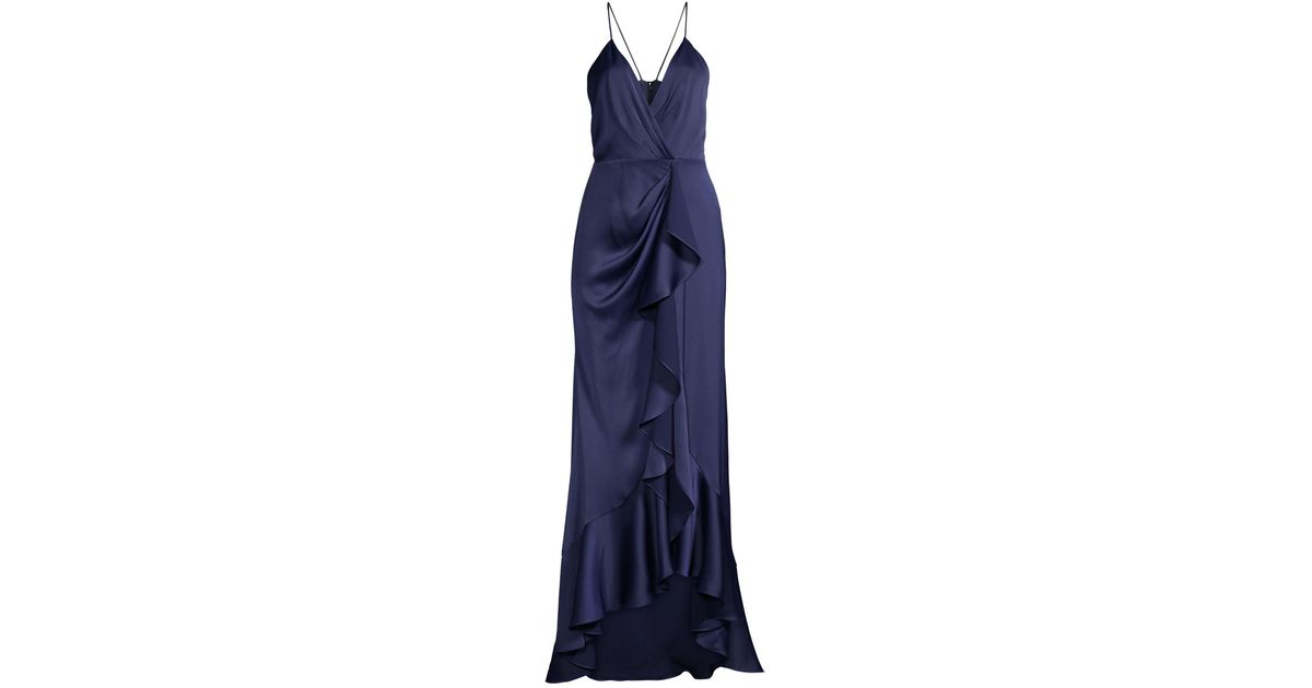 jay godfrey elsie ruffle front gown