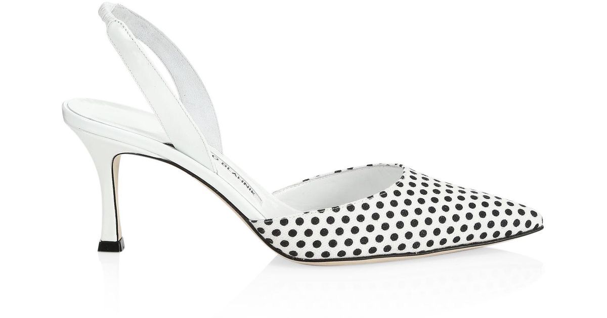 polka dot slingbacks