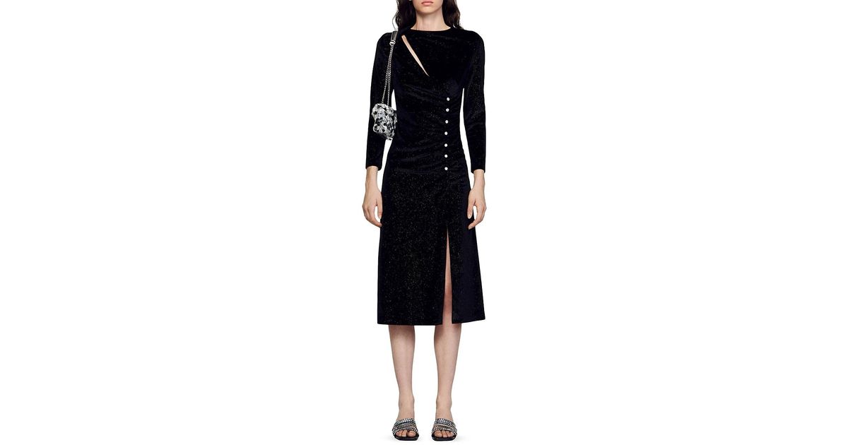 Sandro velvet cheap dress