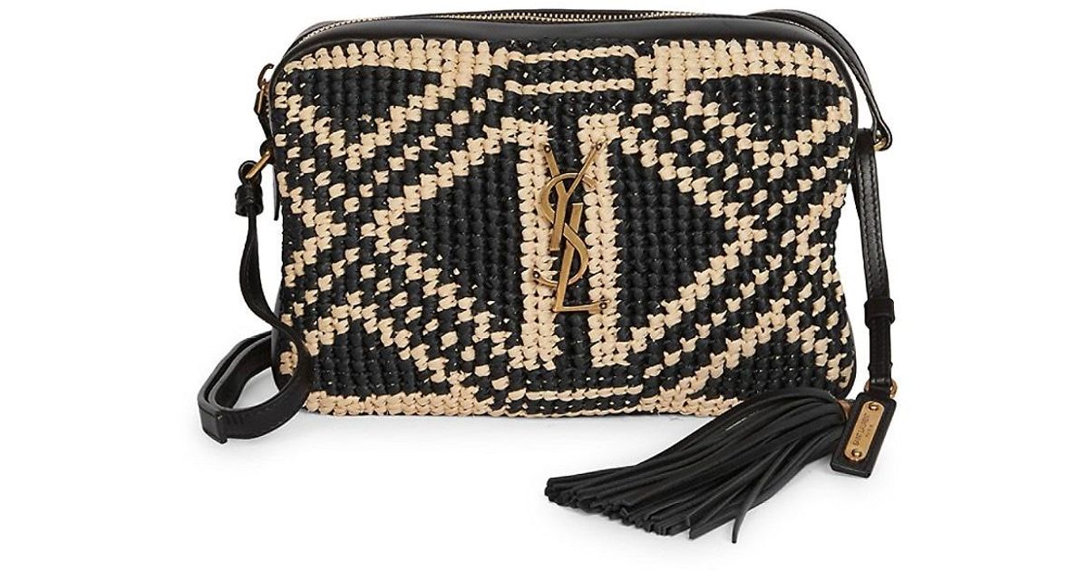 ysl raffia camera bag