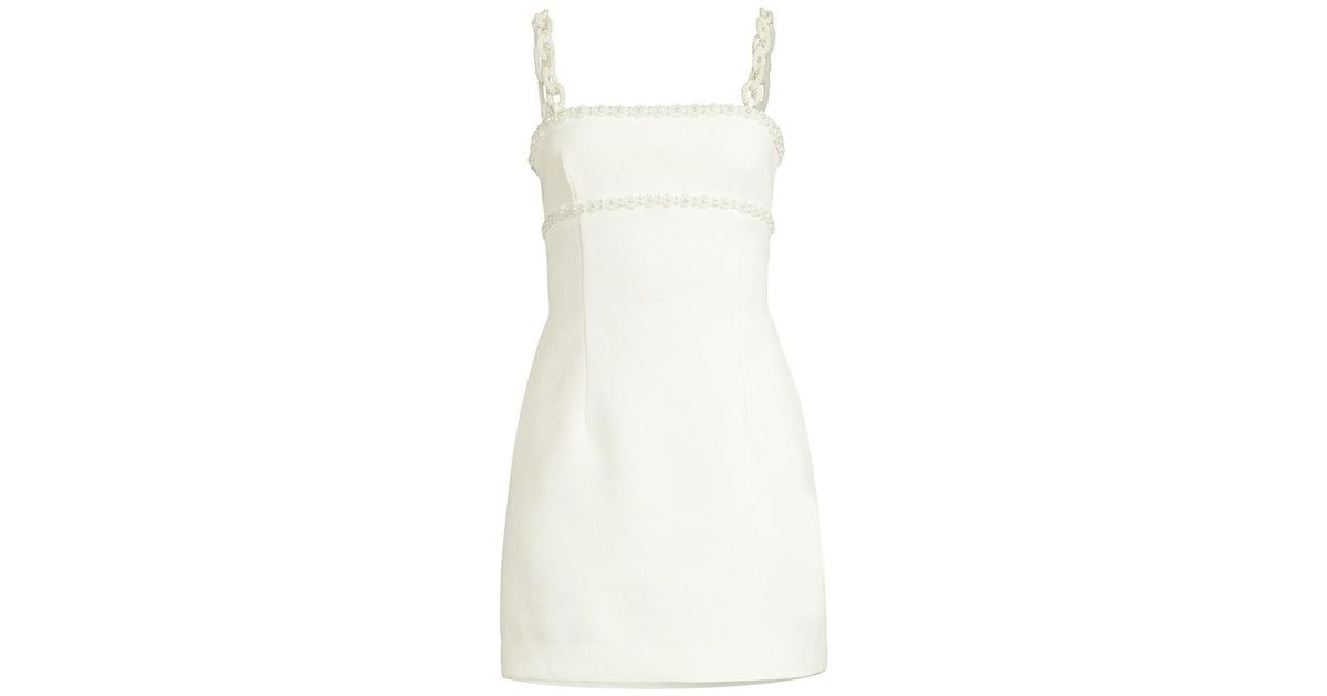 Rebecca Vallance Bridal Perle Embellished Bonded Minidress in White | Lyst