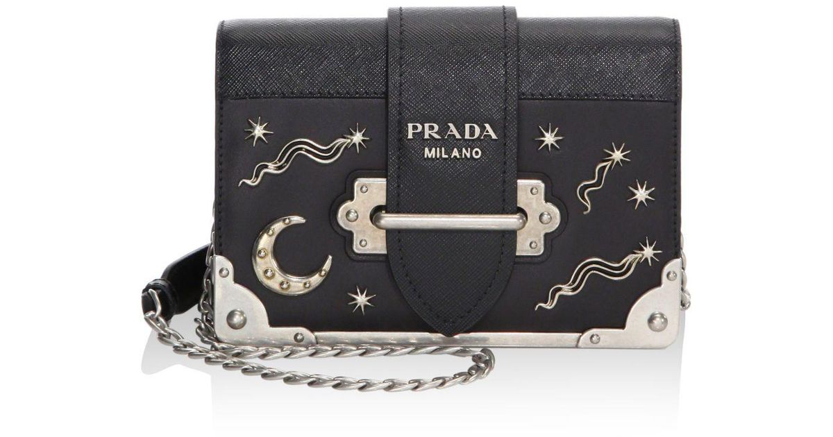 prada studded crossbody bag