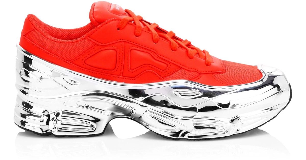 red adidas wedge sneakers