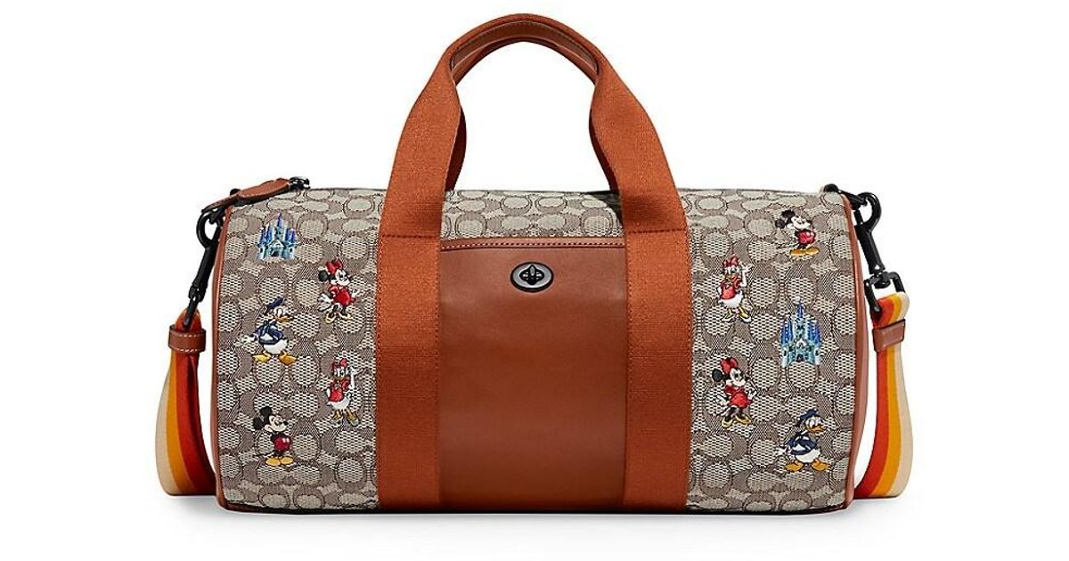COACH Disney X Mickey Duffle Bag in Brown for Men Lyst