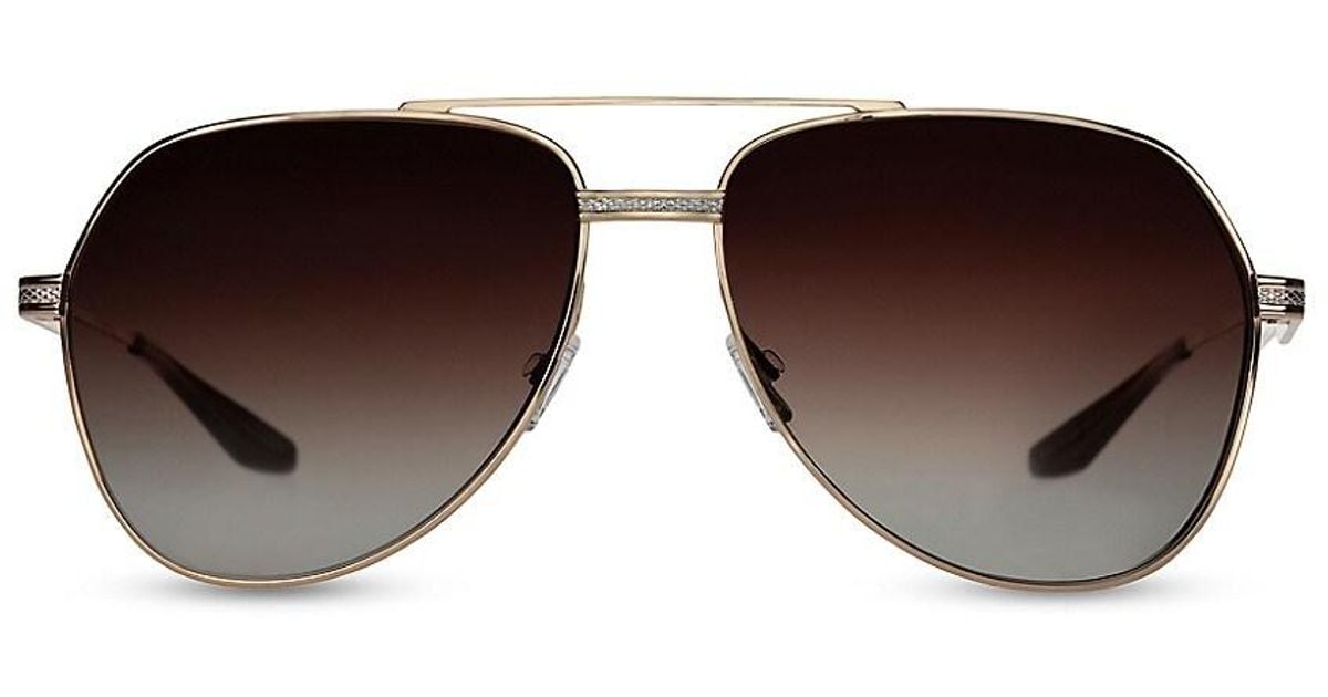 Barton Perreira 007 Legacy Collection 61mm Aviator Sunglasses in Gold ...