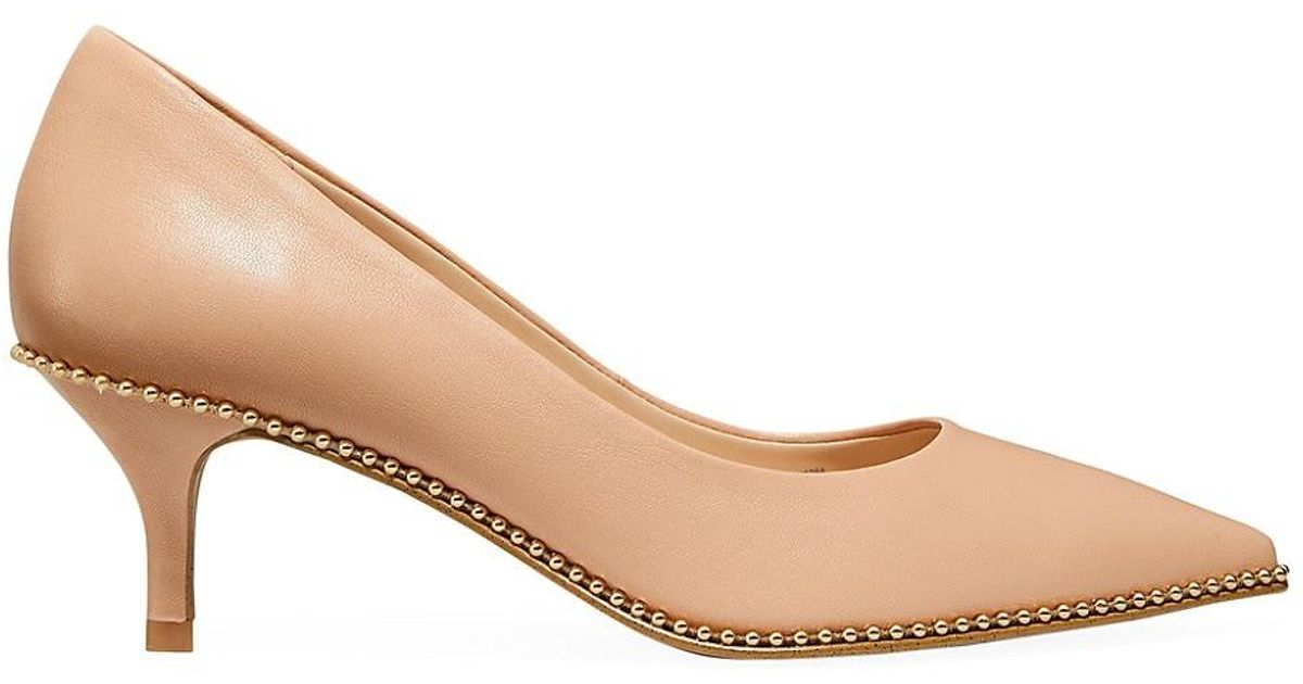 COACH Jackie Beadtrim Leather Pumps Lyst