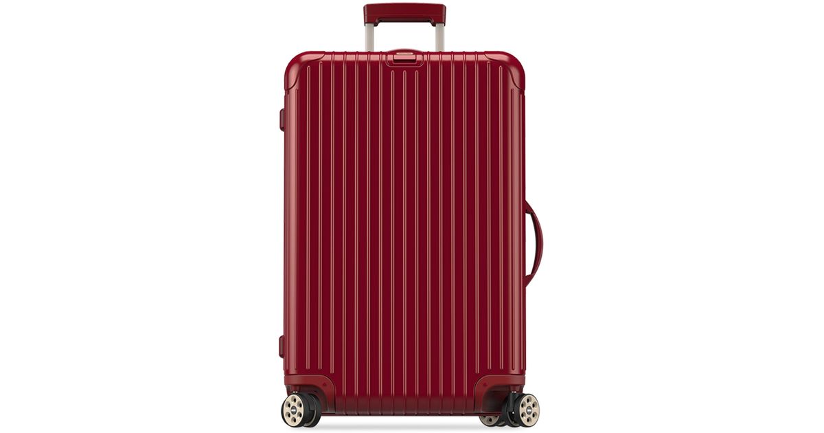 red rimowa luggage