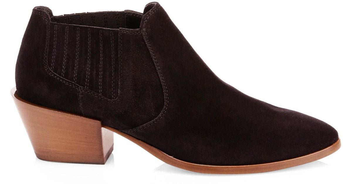 Tod's Short Suede Ankle Boots in Black - Lyst