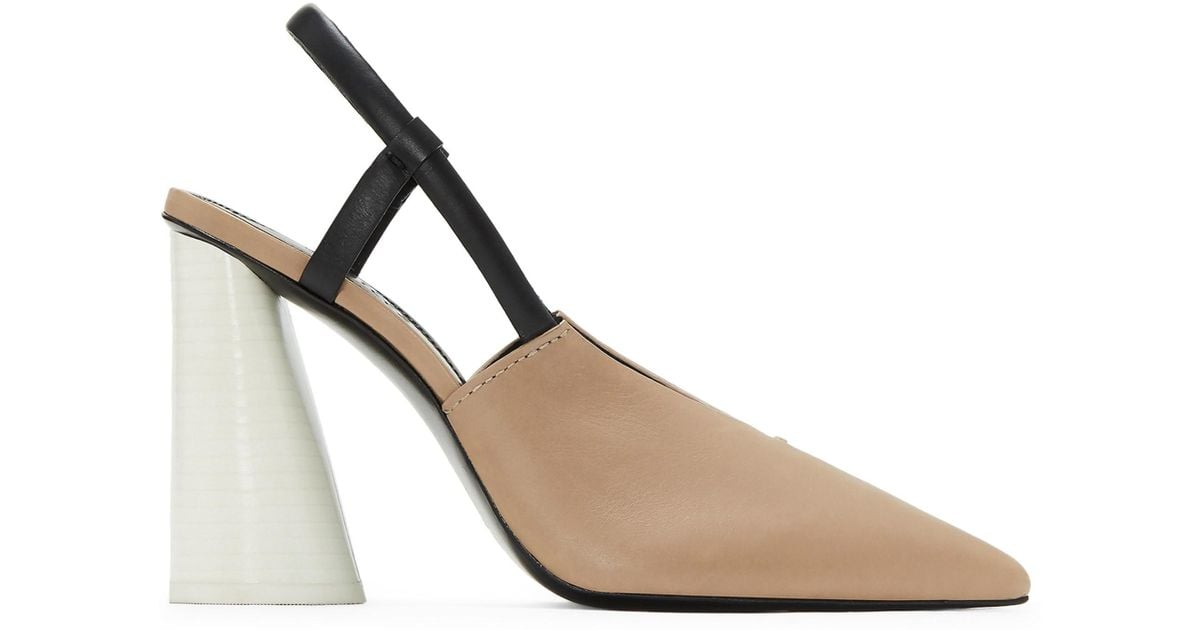 color block slingback heels