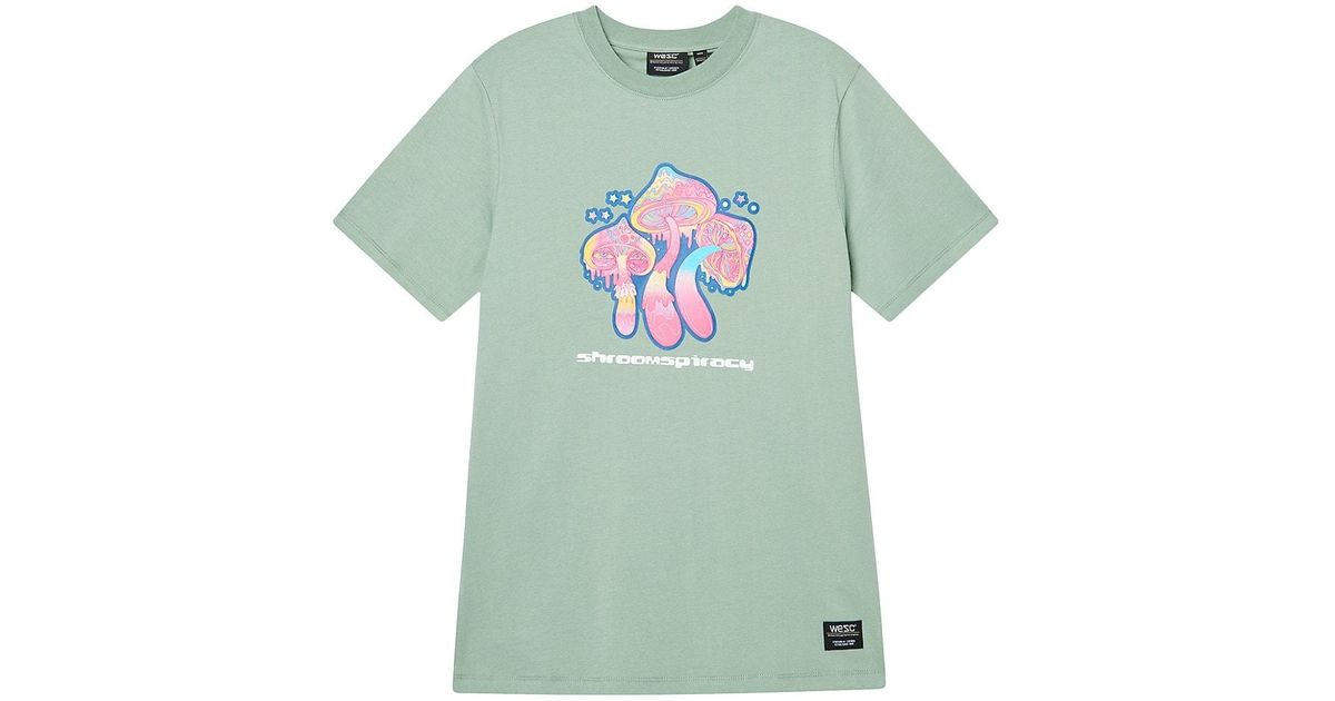 Wesc Max Shroomspiracy Graphic T-shirt in Green for Men | Lyst