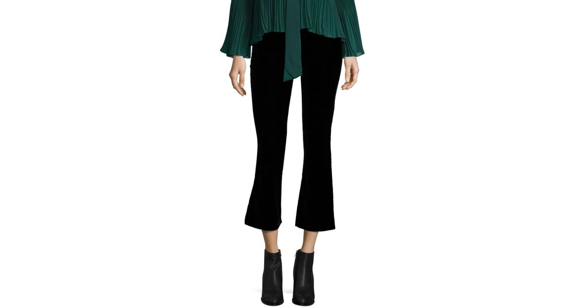 velvet crop pants