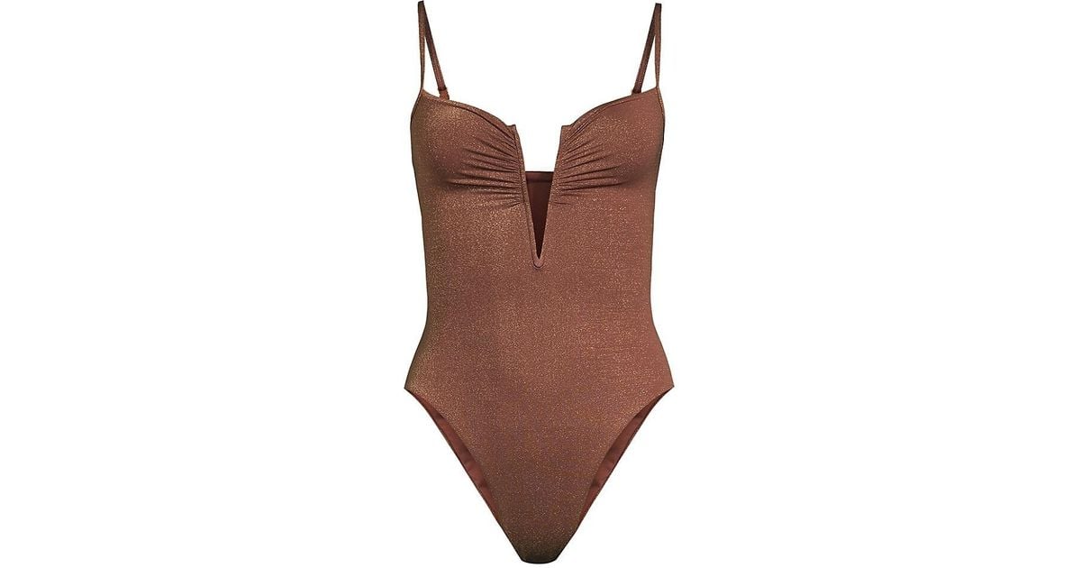 L*Space Synthetic Roxanne One-piece Swimsuit in Brown | Lyst