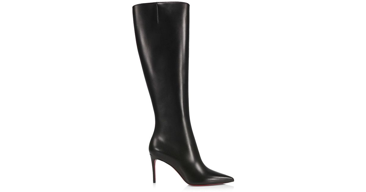 Christian Louboutin Kate Botta Leather Knee-high Boots in Black - Lyst