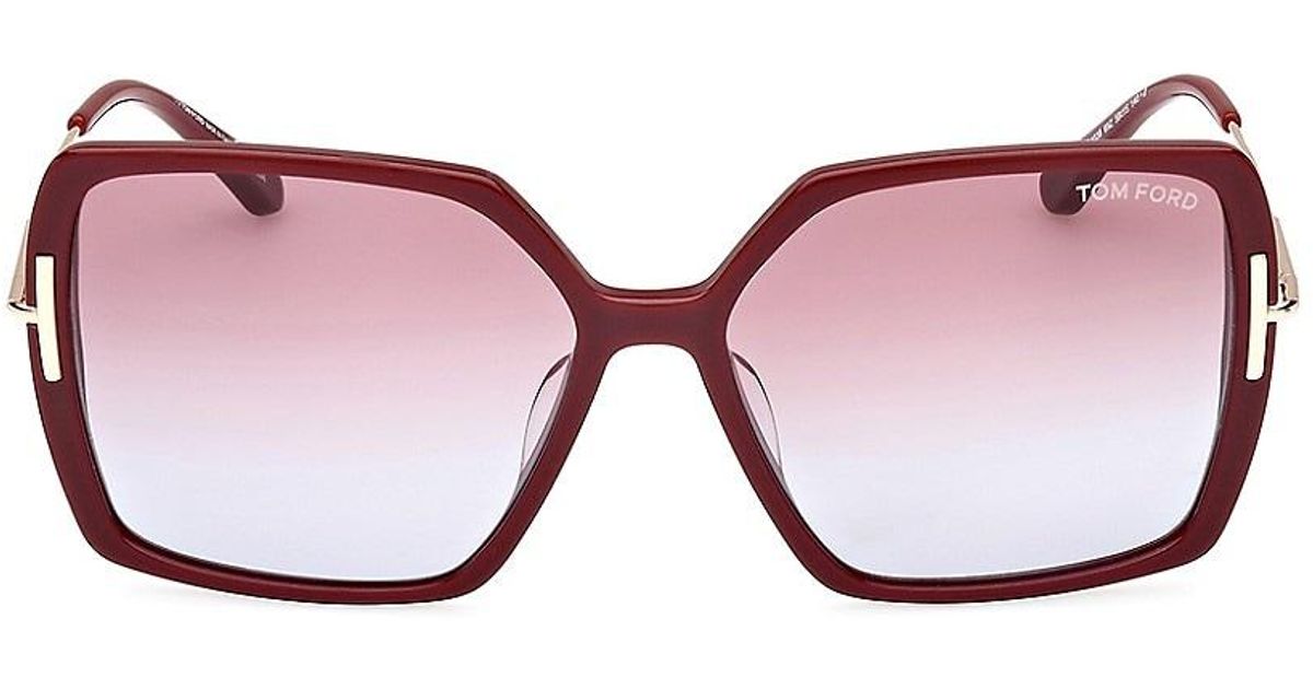 Tom Ford Joanna Acetate 59mm Butterfly Sunglasses in Pink | Lyst