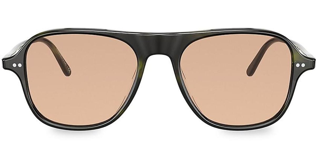 Oliver Peoples Nilos 53mm Square Sunglasses in Green for Men - Lyst