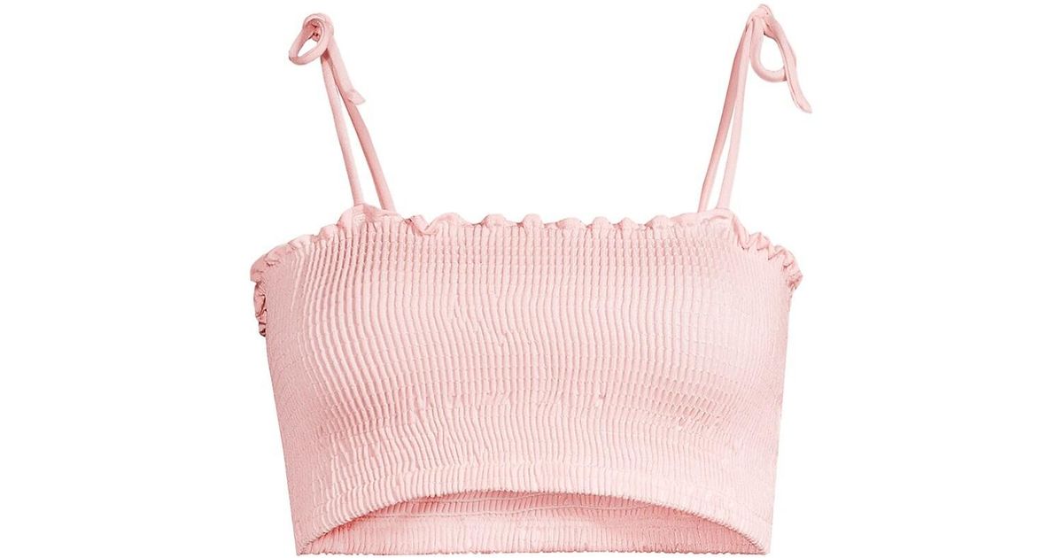 Peixoto Synthetic Cleo Bikini Top in Champagne Pink (Pink) | Lyst