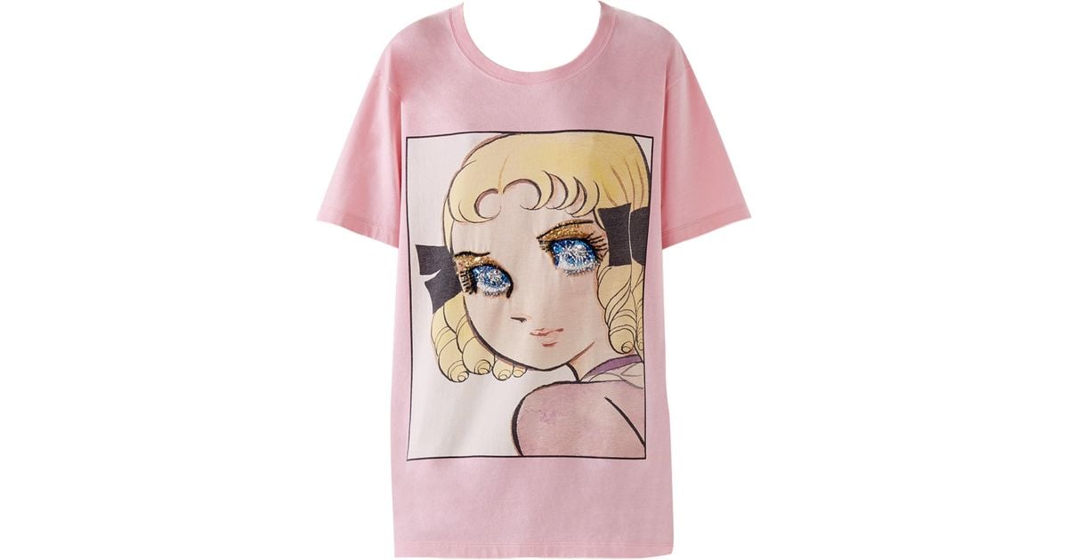 gucci manga sequin eyes tee