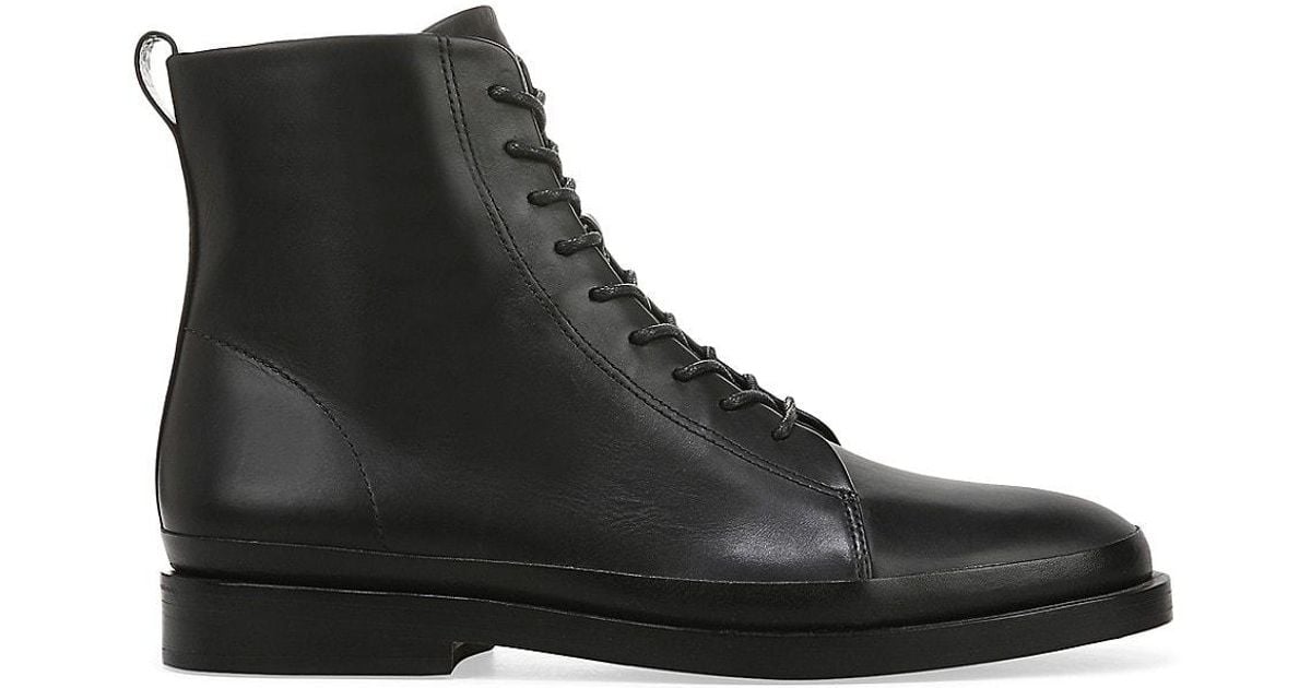 Vince Cooper Leather Lace-up Boots in Black | Lyst