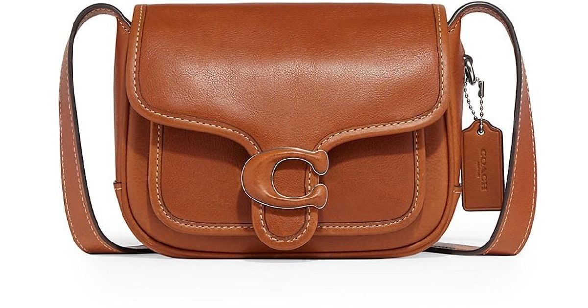 COACH Grace Tabby Leather Messenger Bag in Brown Lyst